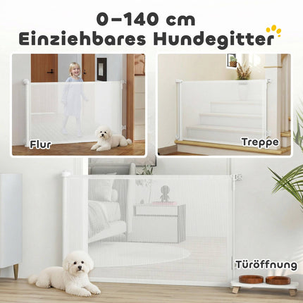 Izvelkami suņu vārti, 140 cm, viegli darbināmi ar vienu roku