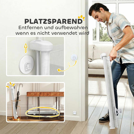 Izvelkami suņu vārti, 140 cm, viegli darbināmi ar vienu roku