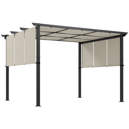 Izvelkama pergola 3x3,5m, tērauda rāmis, UV aizsardzība