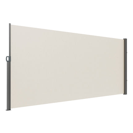 Retractable Side Awning 71 x 138 In, Waterproof, Beige