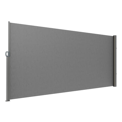 Retractable Side Awning, 71 x 138 in, Waterproof Gray