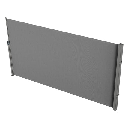 Retractable Side Awning, 71 x 138 in, Waterproof Gray