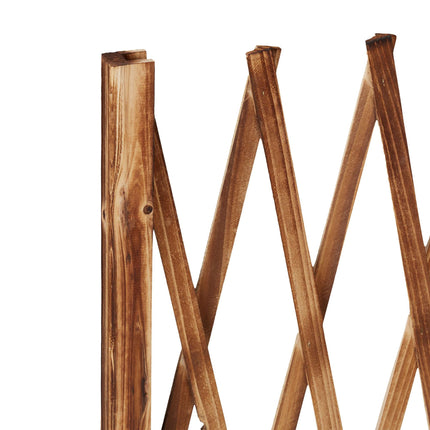 Retractable wooden trellis