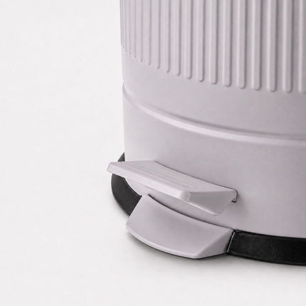 Retro Pedal Waste Bin 40 L with Soft-Close Lid, Light Grey, Iron