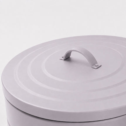 Retro Pedal Waste Bin 40 L with Soft-Close Lid, Light Grey, Iron