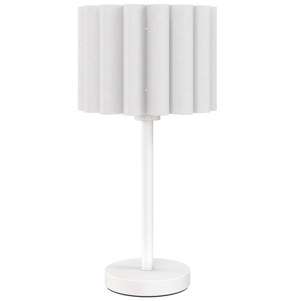 Retro stila galda lampa, balts plastmasas abažūrs, E27 ligzda