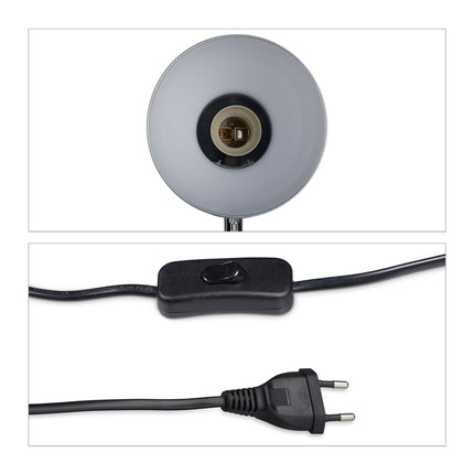 Retro galda lampa sudraba krāsā