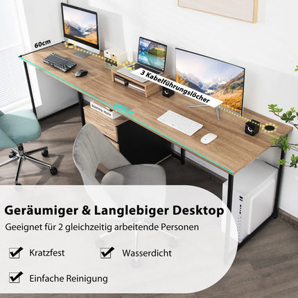 Apgriežams L-veida datorgalds ar monitora statīvu