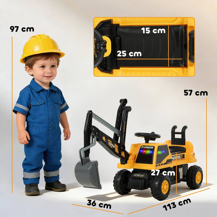 Braucams ekskavators ar rotējošu sēdekli bērniem 1,5-3 gadi