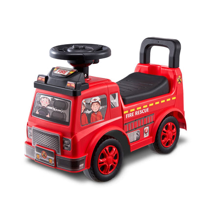 Ride-On Push Car for Toddlers, Music Wheel, Storage, Red