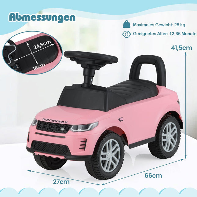 Rotaļu automašīna ar bagāžas nodalījumu, rozā, droša un jautra bērniem