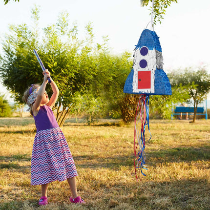 Raķešu Pinata bērniem - aizpildāma ballīšu spēle