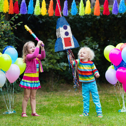 Raķešu Pinata bērniem - aizpildāma ballīšu spēle