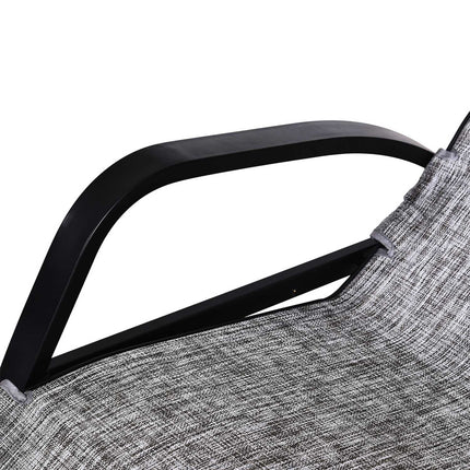 Šūpuļkrēsls ar regulējamu atzveltni, kāju balsts, šūpuļkrēsls ar spilvenu, dārza dīvāns, Textline pelēks, 64 x 69 x 108 cm, terasei un balkonam |