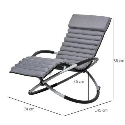 Šūpuļkrēsls, ergonomisks, 2 vienā šūpuļkrēsls, dārza krēsls, šūpuļkrēsls, metāls, teksts, sfērisks, tumši pelēks, 145 x 74 x 88 cm