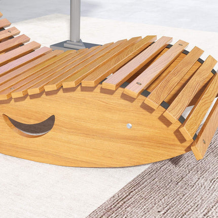 Šūpuļkrēsls, koka šūpuļkrēsls, ergonomisks šūpuļkrēsls ar S formu, aizsardzību pret uzgaļiem, celtspēja līdz 120 kg balkonam, tīkkoks, 130 x 60 x 60 cm