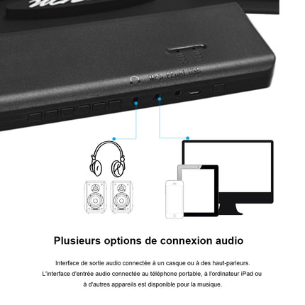 Sarullējams elektronisko bungu pads, USB MIDI, Bluetooth, austiņu ligzda
