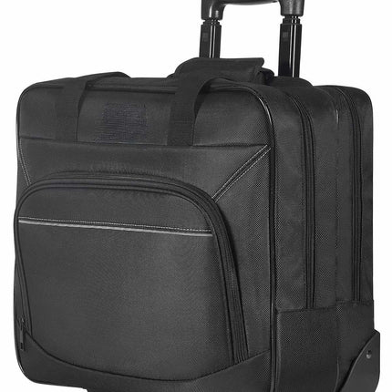 Rolling Laptop Bag 15.6 Inch, Wheeled, Water-Repellent, Black