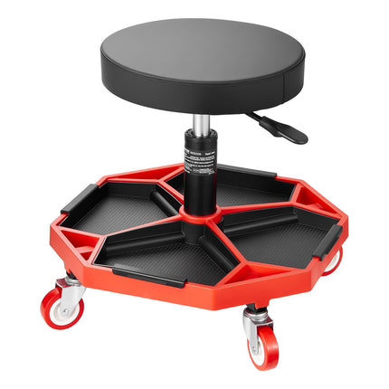 Rolling Mechanic Stool with Wheels, 300 lb, Tool Tray