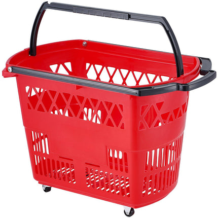 Rolling Shopping Basket Set, 6-Pack 39L, Wheels and Handles