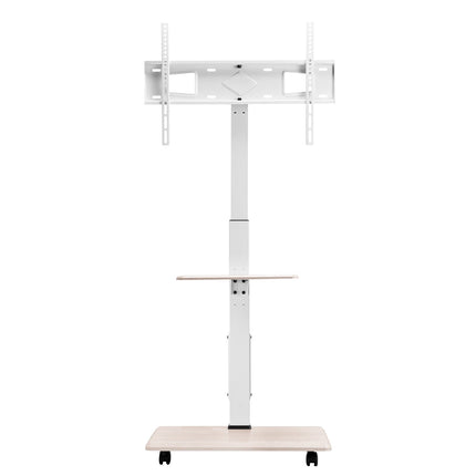 Rolling TV Stand for 32-70 Inch, Height Adjustable, Tray