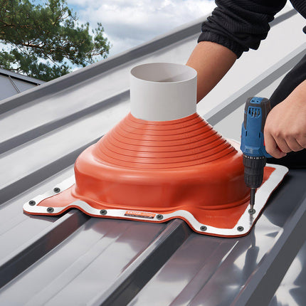 Roof Pipe Flashing Boots 2-Pack, 6-3/4 to 14 in