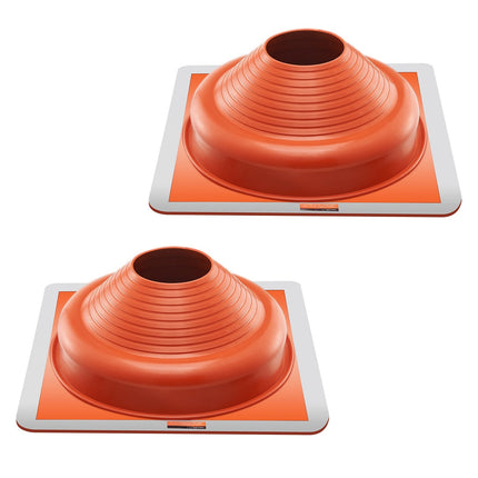Roof Pipe Flashing Boots 2-Pack, 6-3/4 to 14 in