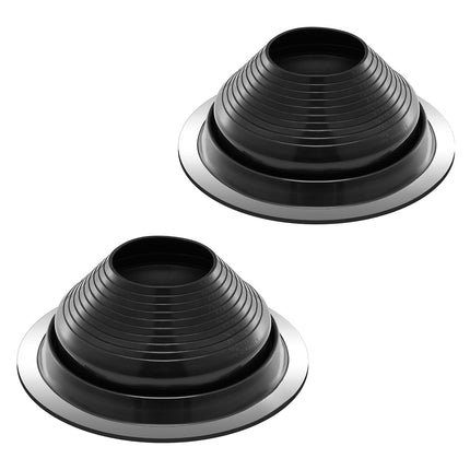 Roof Pipe Flashing Boots 2-Pack, EPDM, 6-11 in OD