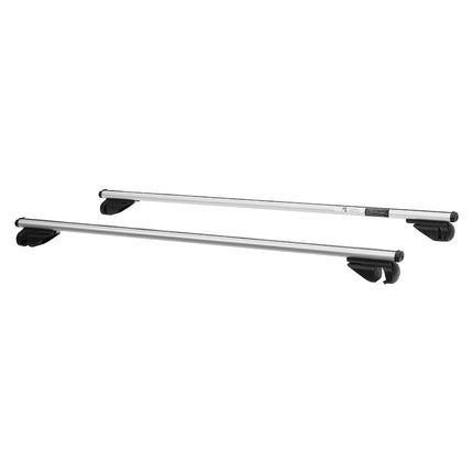 Roof Rack Cross Bars, Lockable Aluminum, 75 kg, Raised Rails