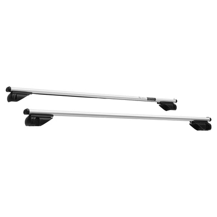 Roof Rack Cross Bars, Lockable Aluminum, 75 kg, Raised Rails