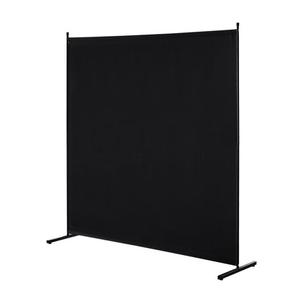 Room Divider Privacy Screen, 6 ft Single Panel, Freestanding, Black