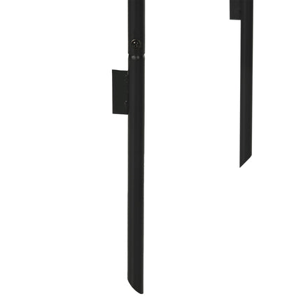 Rožu arka, metāla arka, dārza arka, vīteņaugi, melna, 140 x 40 x 240 cm