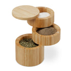 Rotatable salt container with 3 compartments