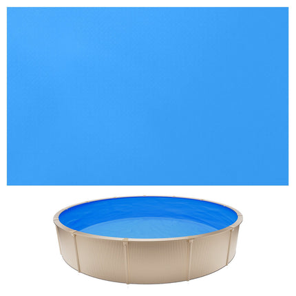 Round Above-Ground Pool Liner, Overlap Vinyl, 350.5 cm