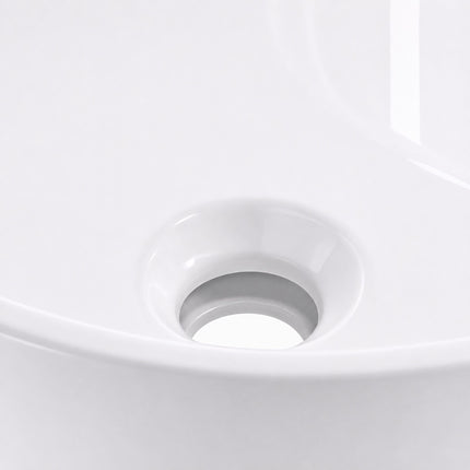 Apaļa keramikas izlietne ar pārplūdes atveri, 41 cm