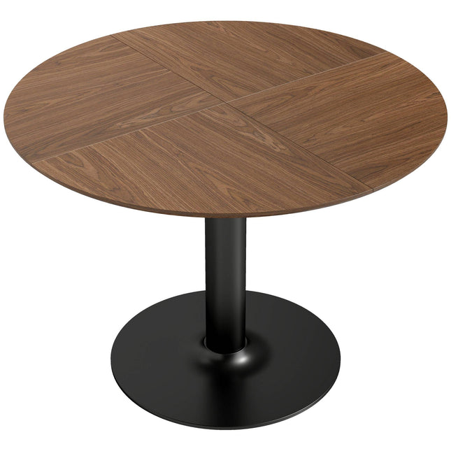 Apaļš ēdamgalds, 110 cm, MDF un tērauds, 6 sēdvietas