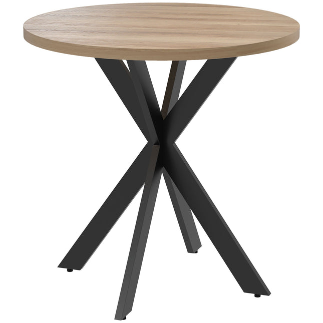 Apaļš ēdamgalds, 75 cm, sēdvietas 2-4, brūns MDF