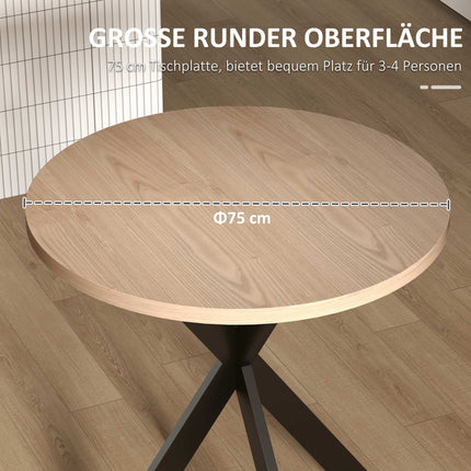 Apaļš ēdamgalds, 75 cm, sēdvietas 2-4, brūns MDF