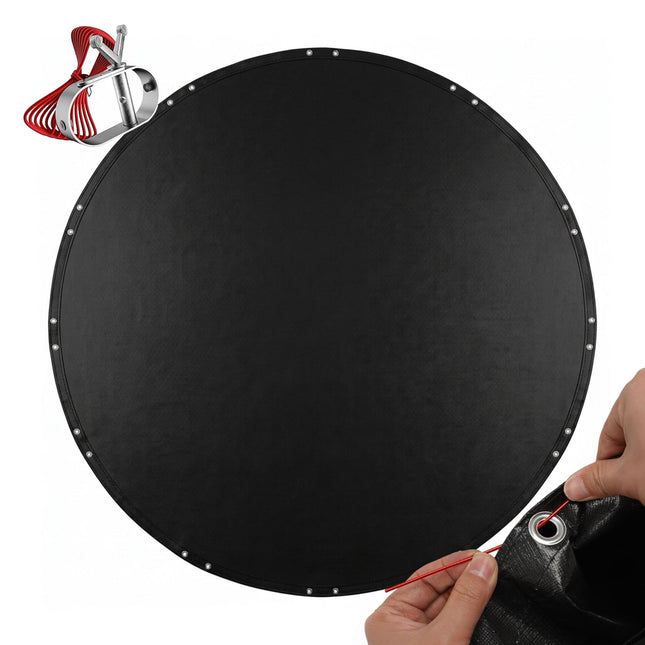 Apaļš baseina pārsegs, UV izturīgs, 500–550 cm
