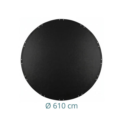 Apaļš baseina pārsegs, UV izturīgs, 500–550 cm