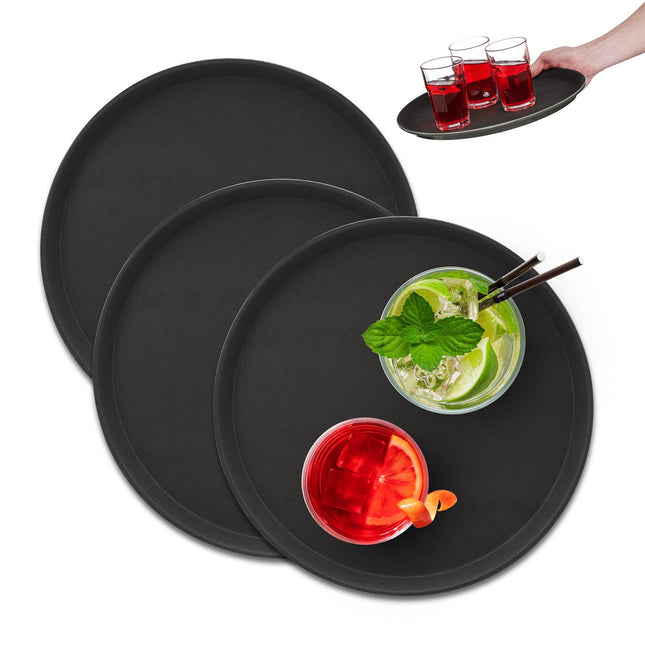 Apaļu servēšanas paplāšu komplekts, 3 daļas, 35 cm diametrs