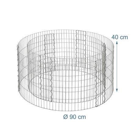 Apaļš tērauda gabions stādīšanai, 90x40 cm