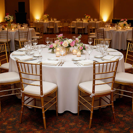 Round Tablecloths, 10-Pack 90-Inch Polyester, Washable