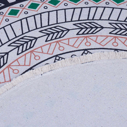Apaļš paklājs ar mandalas rakstu