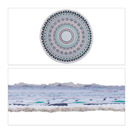 Apaļš paklājs ar mandalas rakstu