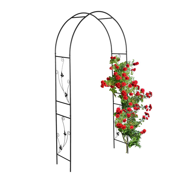Round rose arch in black