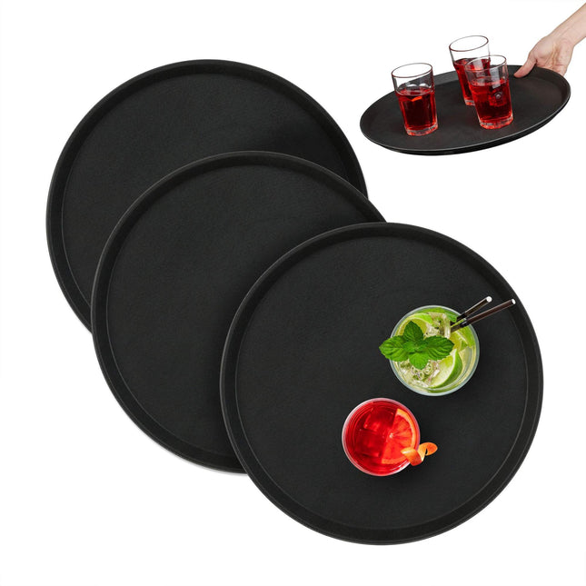 Apaļu servēšanas paplāšu komplekts, 3 gab., 40 cm