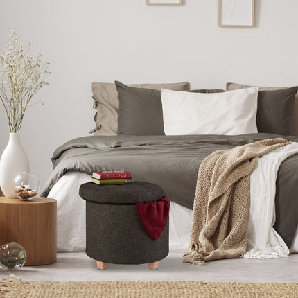 Apaļš krēsls ar uzglabāšanas vietu