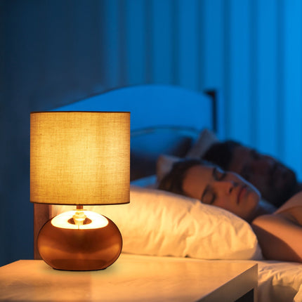 Apaļa galda lampa ar skārienfunkciju