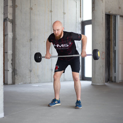 Ar gumiju pārklāts stienis, 15 kg, izturīgs rokturis